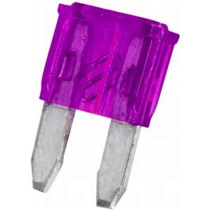 Afbeelding van 25x Mini Steekzekering 35A – Mini Knife Fuse Voor Auto En Car Audio – Paarse Autozekering 11 × 8,6 Mm