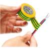 Afbeelding van 10× Isolatietape Groen/Geel 10 m × 19 mm – Set Van 10 Rollen – PVC Elektrische Tape Voor Kabelisolatie