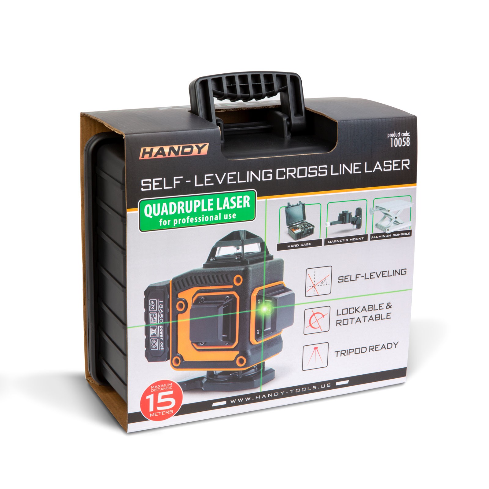 Afbeelding van Kruislijnlaser 3D Groene Laser Waterpas 360° - 16 Lijnen Laser Level Max 15m - Automatisch Zelfnivellerend