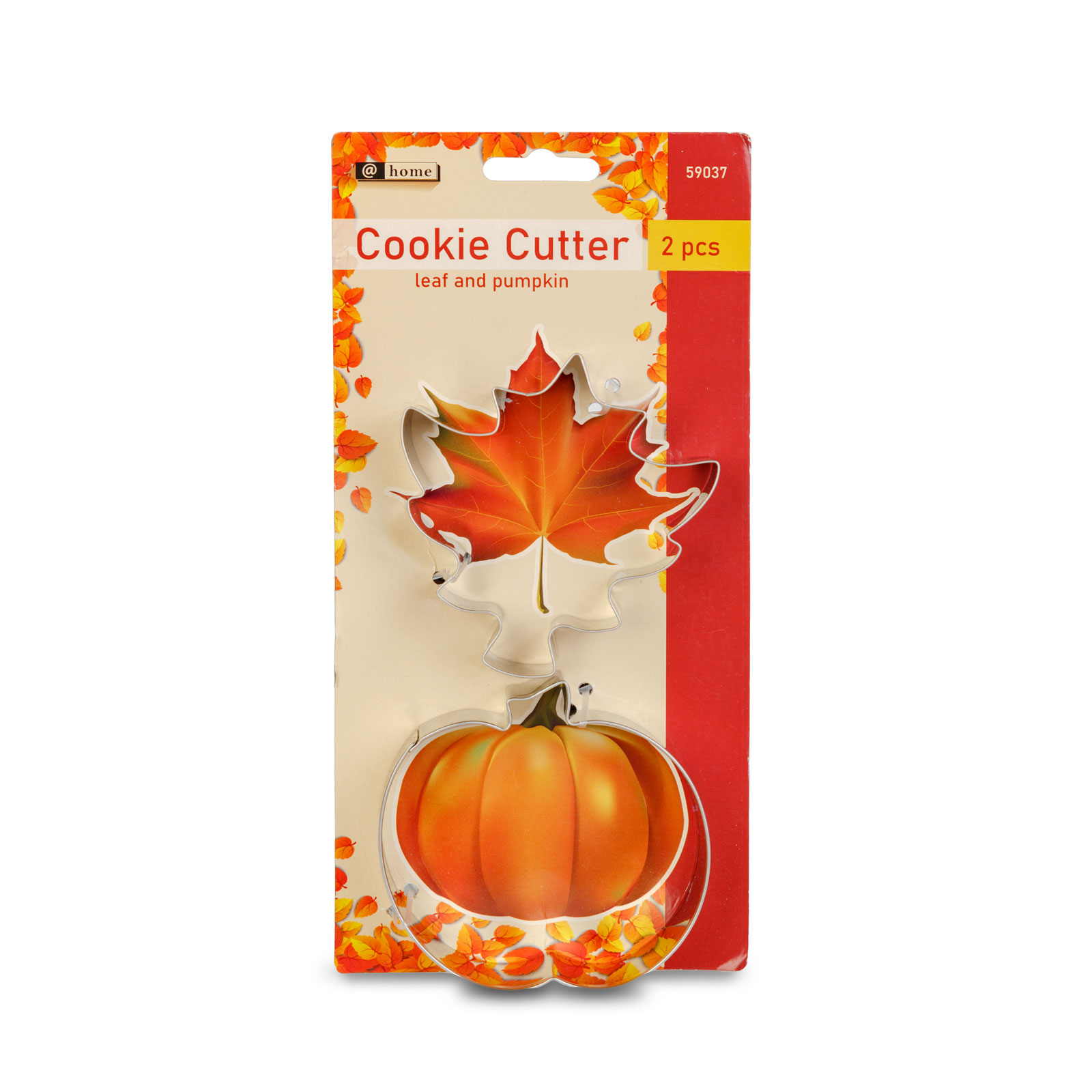 Afbeelding van Koekjesvorm Set – Blad En Pompoen – Herfst & Halloween – RVS – Metaal – 8 Cm – 2 Stuks –