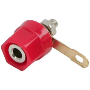 Afbeelding van 2x Banana Bus Rood – Monteerbare Banana Socket Met Kunststof Behuizing – Banaanstekker Connector Met M4