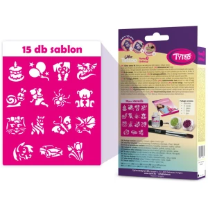 Afbeelding van Happy Birthday Glitter Tattoo Set Voor Kinderen Met 15 Sjablonen en 2 Kleuren Glitters [TY50181] - 433c c20a