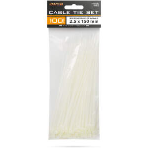 Afbeelding van 100x Kabelbinders Transparant 150 X 2,5 Mm – Nylon 66 Zelfsluitende Cable Ties – Smalle Tie Wraps Voor