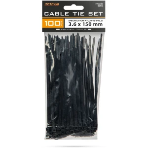 Afbeelding van 100x Kabelbinders Zwart 150 X 3,6 Mm – Nylon 66 Zelfsluitende Cable Ties – Smalle Tie Wraps Voor
