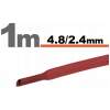 Afbeelding van 5× 1 Meter Krimpkous Rood 4,8 / 2,4 mm – 5 Stukken Van 1 Meter – Warmtekrimpbuis Voor Isolatie En