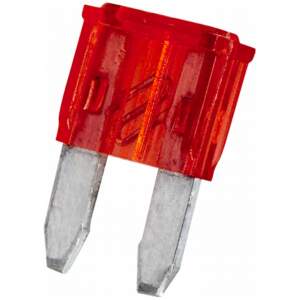 Afbeelding van 25x Mini Steekzekering 10A – Mini Knife Fuse Voor Auto En Car Audio – Rode Autozekering 11 × 8,6 Mm –
