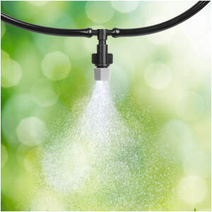 Afbeelding van Mist Koelsysteem Tuin – Vernevelaar Set – Mistpoort / Mist Slang – 10 Meter – 10 Sproeikoppen –