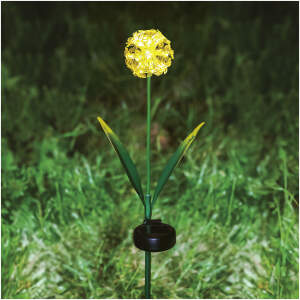 Afbeelding van Solar Tuinbloem Hortensia – 25 Warm Witte LED’s – Steeklamp Op Zonne-Energie – 65 Cm – Automatisch