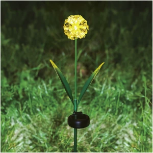 Afbeelding van Solar Tuinbloem Hortensia – 25 Warm Witte LED’s – Steeklamp Op Zonne-Energie – 65 Cm – Automatisch