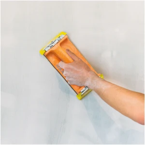 Afbeelding van Handmatig Schuurblok Kunststof 230 × 105 mm – Met Grote Handgreep En Klemmen Voor Schuurpapier En