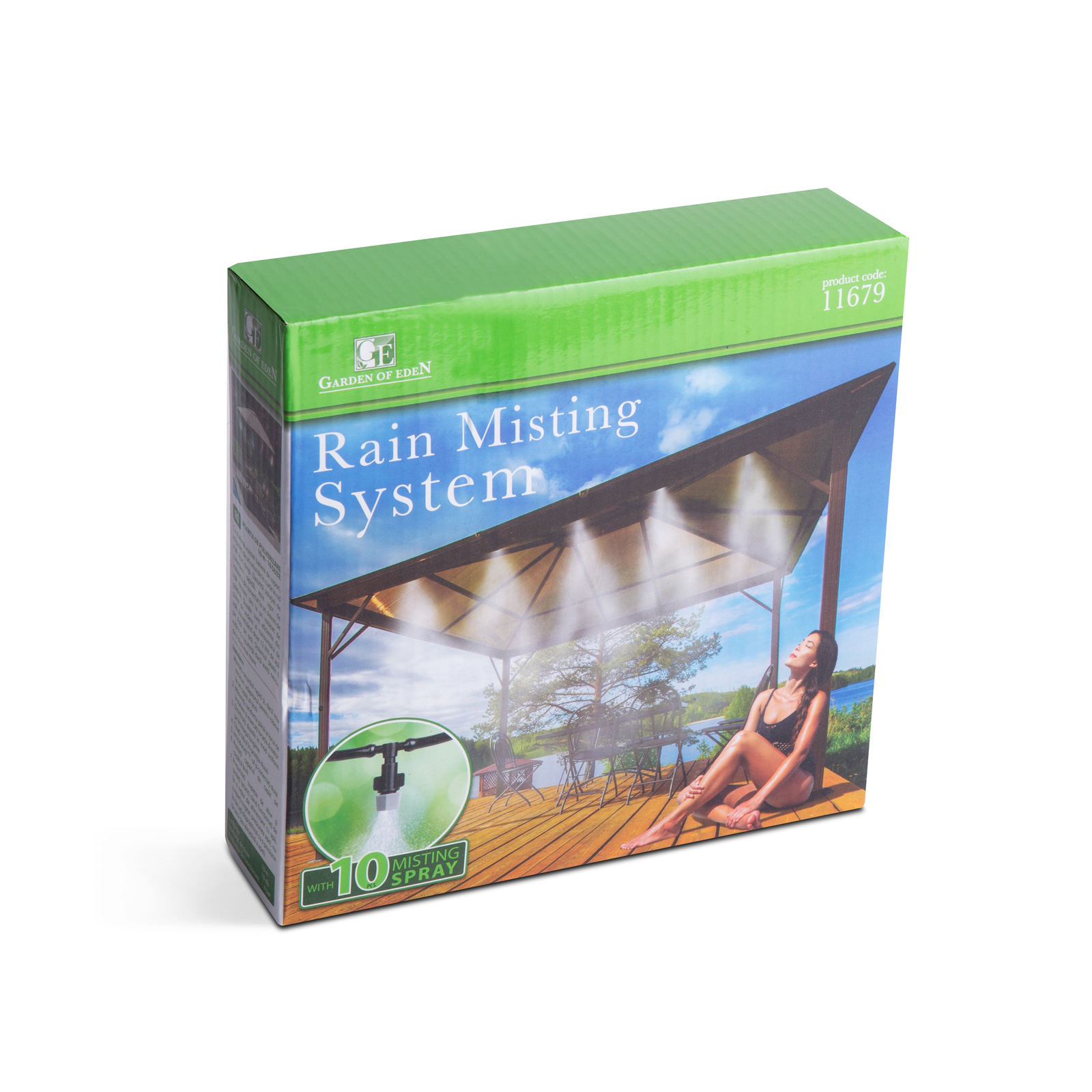 Afbeelding van Mist Koelsysteem Tuin – Vernevelaar Set – Mistpoort / Mist Slang – 10 Meter – 10 Sproeikoppen –