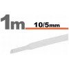 Afbeelding van 10× 1 Meter Krimpkous Wit 10 / 5 mm – 10 Stukken Van 1 Meter – Warmtekrimpbuis Voor Isolatie En