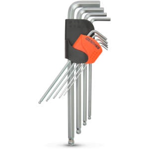 Afbeelding van Inbussleutelset Groot – 9-delig – Chroom-Vanadium Staal – L-Vormige Allen Sleutels Voor Hoge Kracht,