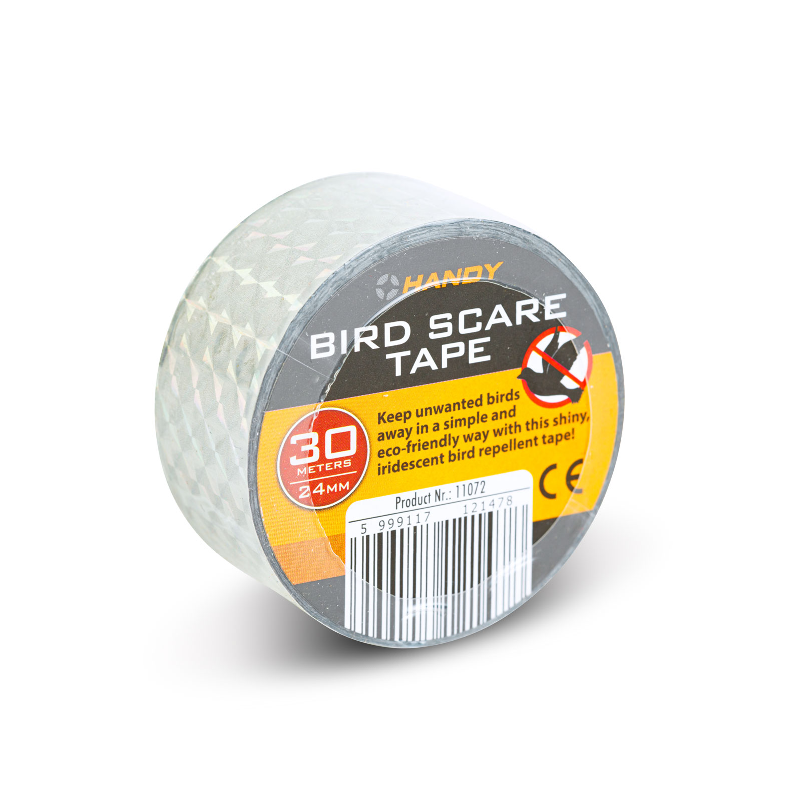 Afbeelding van Vogelafweertape Zilver 30 m × 24 mm – Reflecterende Vogelschrikband Van PET-Film – Weerbestendig En