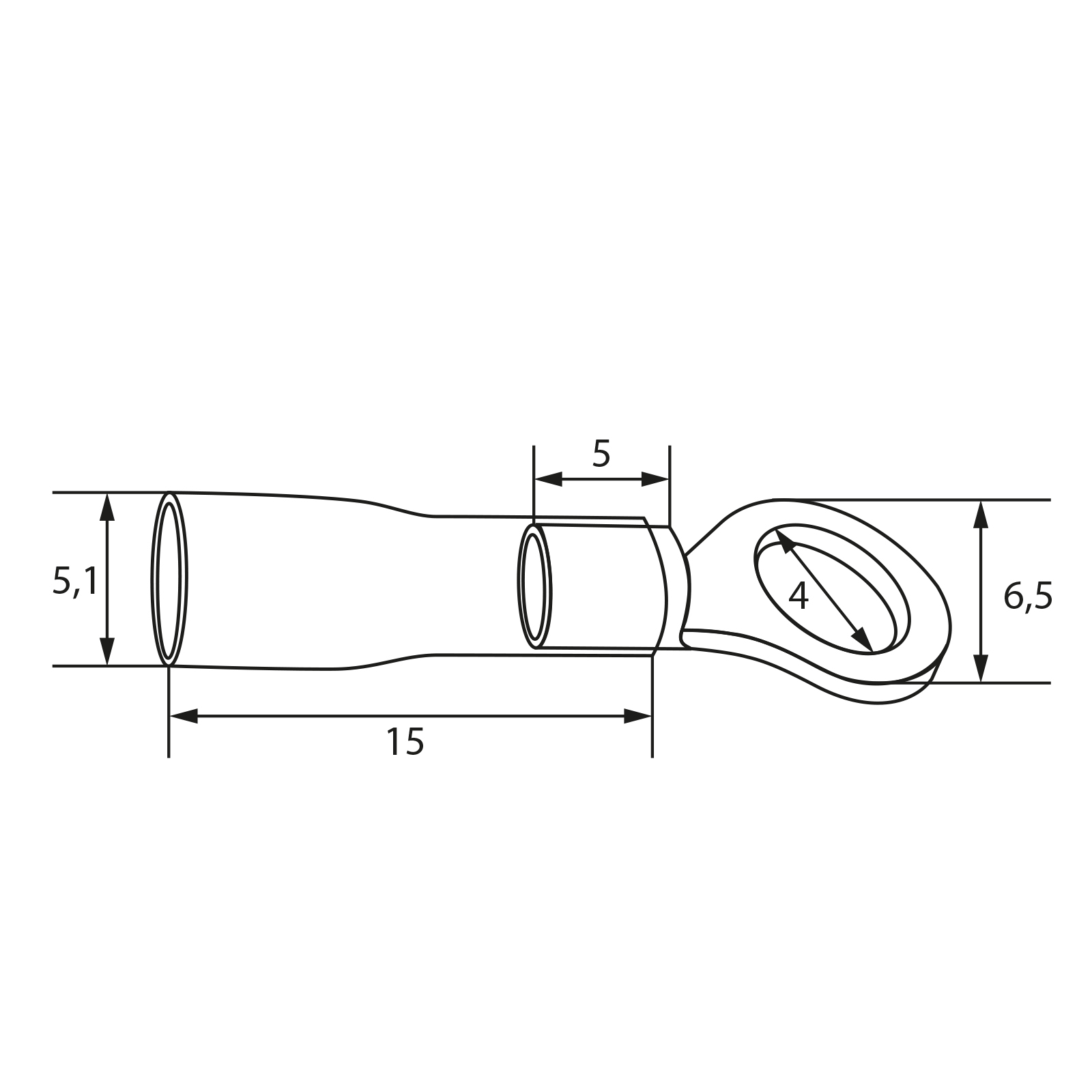 Afbeelding van 10x Geïsoleerde Ringkabelschoen 4/2 Mm Zwart – Ringoog Kabelschoen Met Zwarte PVC Isolatie – Elektrische
