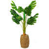 Afbeelding van Grote Kunstplant voor Binnen - Woon & Kamer Decoratie - Philodendron - Groen - 1 m 1 Stuk - Nepplant in