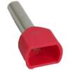 Afbeelding van 100x Geïsoleerde Dubbele Adereindhuls 2×1,0 Mm² Rood – Cord End Terminal Voor Dubbele Bedrading –