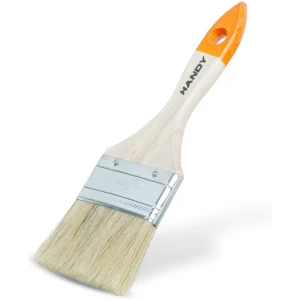 Afbeelding van Verfkwast – Platte Kwast – 63 mm (2,5 inch) – Houten Handvat – RVS Klem – Voor Muurverf, Lak en