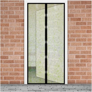 Afbeelding van Magnetisch Vliegengordijn / Hordeur Tegen Insecten – Hor met Magneten – Bloemenpatroon – 100 x 210 cm