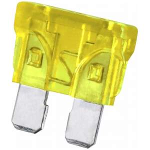Afbeelding van 25x Steekzekering 20A Geel – Knife Fuse 19 X 13 Mm Voor Auto En Car Audio – Autoverzekering 20 Ampère