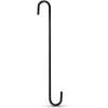 Afbeelding van Bloempot En Mand Hanger – Metalen Wandhaak Voor Bloempotten – Zwart – 30 × 4,5 cm – Dubbele Haak –