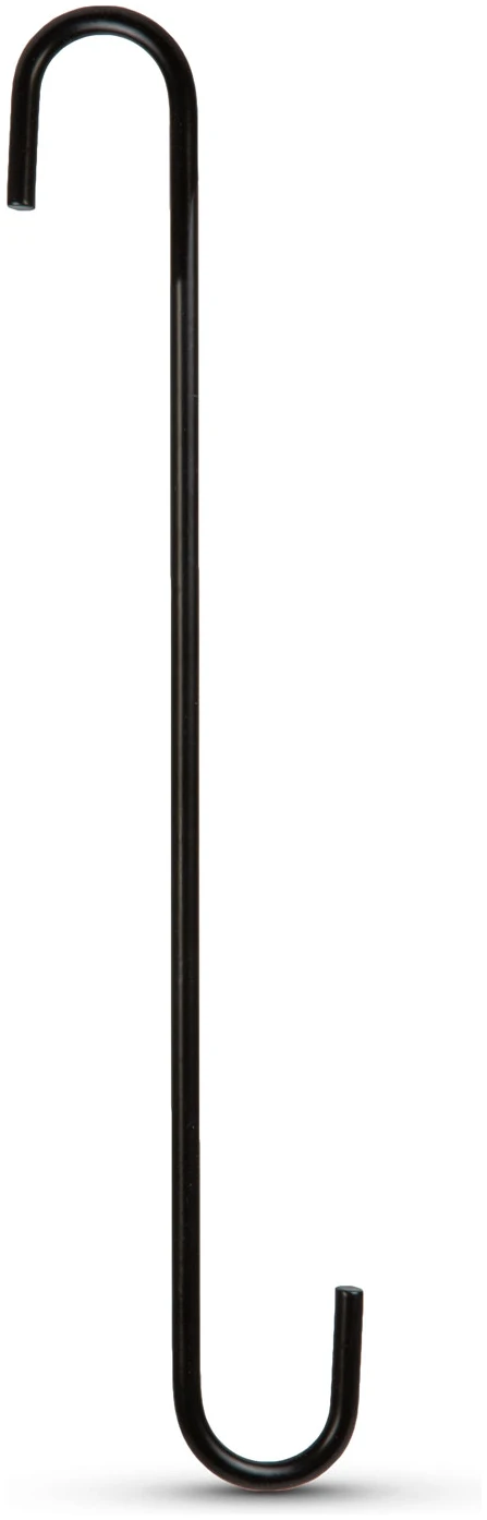 Afbeelding van Bloempot En Mand Hanger – Metalen Wandhaak Voor Bloempotten – Zwart – 30 × 4,5 cm – Dubbele Haak –