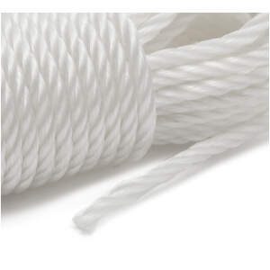 Afbeelding van Waslijn PE – Drooglijn – 15 m – Ø 4 mm – Wit – Robuust en Weerbestendig – Geschikt voor Binnen