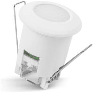 Afbeelding van Inbouw Bewegingssensor - 360° - Bereik Tot 6 m - Max 800W - IP20 - Wit - Instelbare Tijd & Lichtmeting -