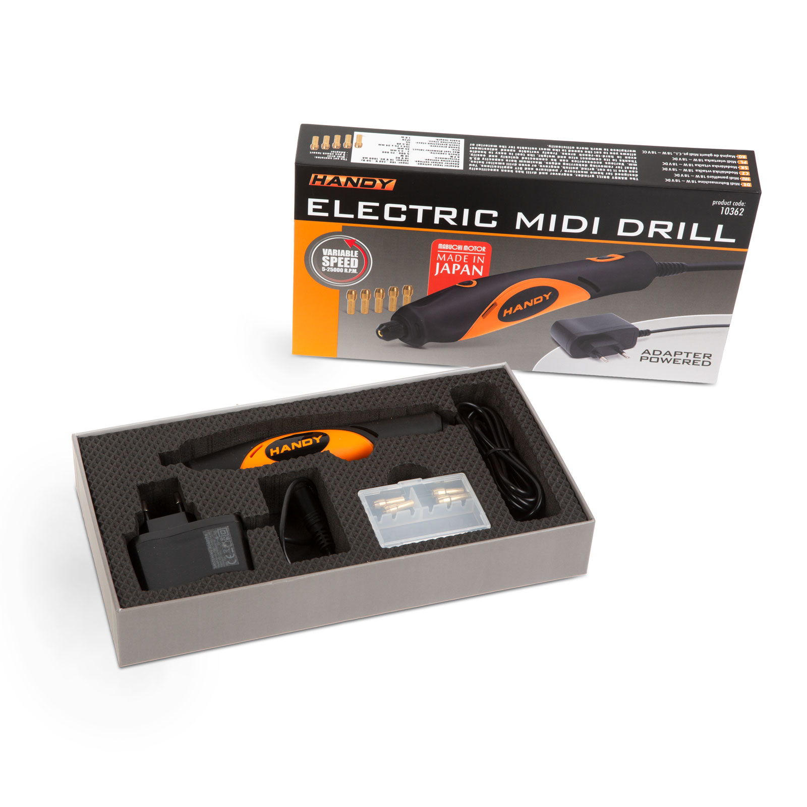 Afbeelding van Handy Midi Drill Hobby Boor En Graveermachine 18 V – Compact En Lichtgewicht – Geschikt Voor Boren,