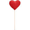 Afbeelding van Hart Steekdecoratie 60 cm – Rode Hartvormige Tuin- en Interieurdecoratie met Houten Steker – Romantische