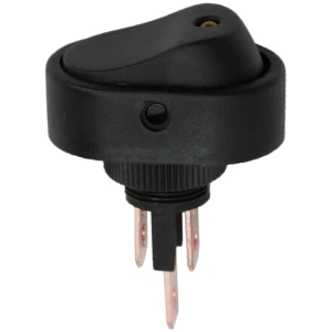 Afbeelding van 5x Verlichte Wipschakelaar SPST ON-OFF - Rocker Switch 12V DC 20A - Inbouw Schakelaar Met Gele LED Indicatie
