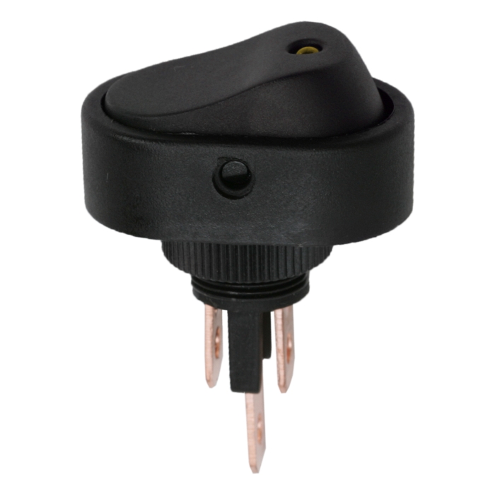 Afbeelding van 5x Verlichte Wipschakelaar SPST ON-OFF - Rocker Switch 12V DC 20A - Inbouw Schakelaar Met Gele LED Indicatie