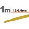 Afbeelding van 10× 1 Meter Krimpkous Geel 13 / 6,5 mm – 10 Stukken Van 1 Meter – Warmtekrimpbuis Voor Isolatie En