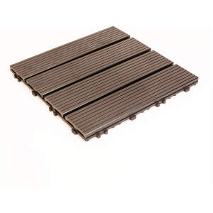 Afbeelding van WPC Composiet Vlonder Tegel Kliktegel Vloer – Zwart – 30 × 30 Cm – Set Van 11 Stuks (±1 M²) –