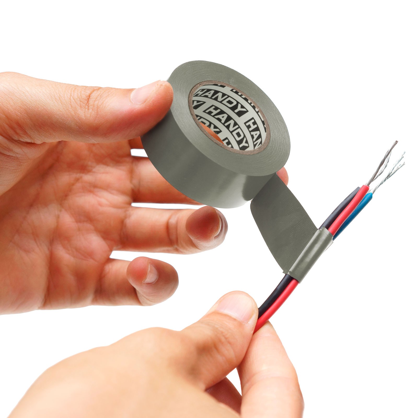 Afbeelding van 10× Isolatietape Zilver 10 m × 19 mm – Set Van 10 Rollen – PVC Elektrische Tape Voor Kabelisolatie En