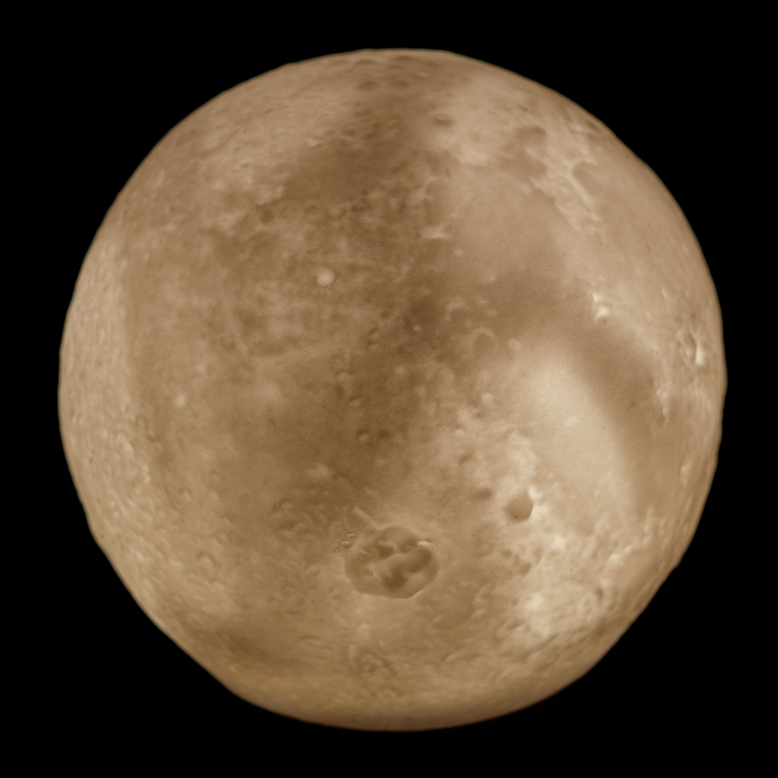 Afbeelding van Nacht Sfeerlamp - Maanlantaarn - Warm Wit LED - USB Voeding - 3D Geprinte Maanstructuur - Ø65 mm - Voor