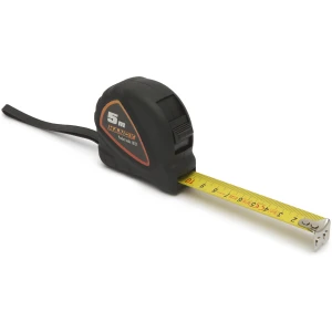 Afbeelding van Magnetische Rolmaat 5m - Meetlint Met Magnetische Haak En EC Klasse II Nauwkeurigheid - Matte Gele Band Met