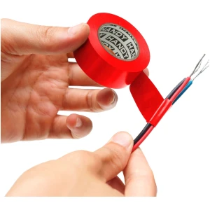 Afbeelding van 10× Isolatietape Rood 10 m × 19 mm – Set Van 10 Rollen – PVC Elektrische Tape Voor Kabelisolatie En