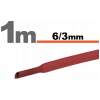 Afbeelding van 10× 1 Meter Krimpkous Rood 6 / 3 mm – 10 Stukken Van 1 Meter – Warmtekrimpbuis Voor Isolatie En