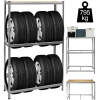 Afbeelding van Metalen Bandenrek – Opslagrek Voor Autobanden – 180 × 120 × 40 cm – Hoge Draagkracht Tot 795 kg –