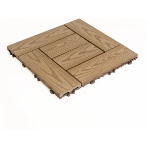 Afbeelding van WPC Composiet Vlonder Tegel Kliktegel Vloer – houtlook lichtbruin – 30 × 30 cm – set van 11 stuks (±1