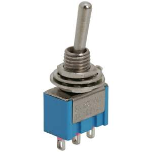 Afbeelding van 5x Mini Tuimelschakelaar SPDT ON-OFF-ON – 3 Standen Toggle Switch 250V 3A – Enkelpolige Schakelaar Met