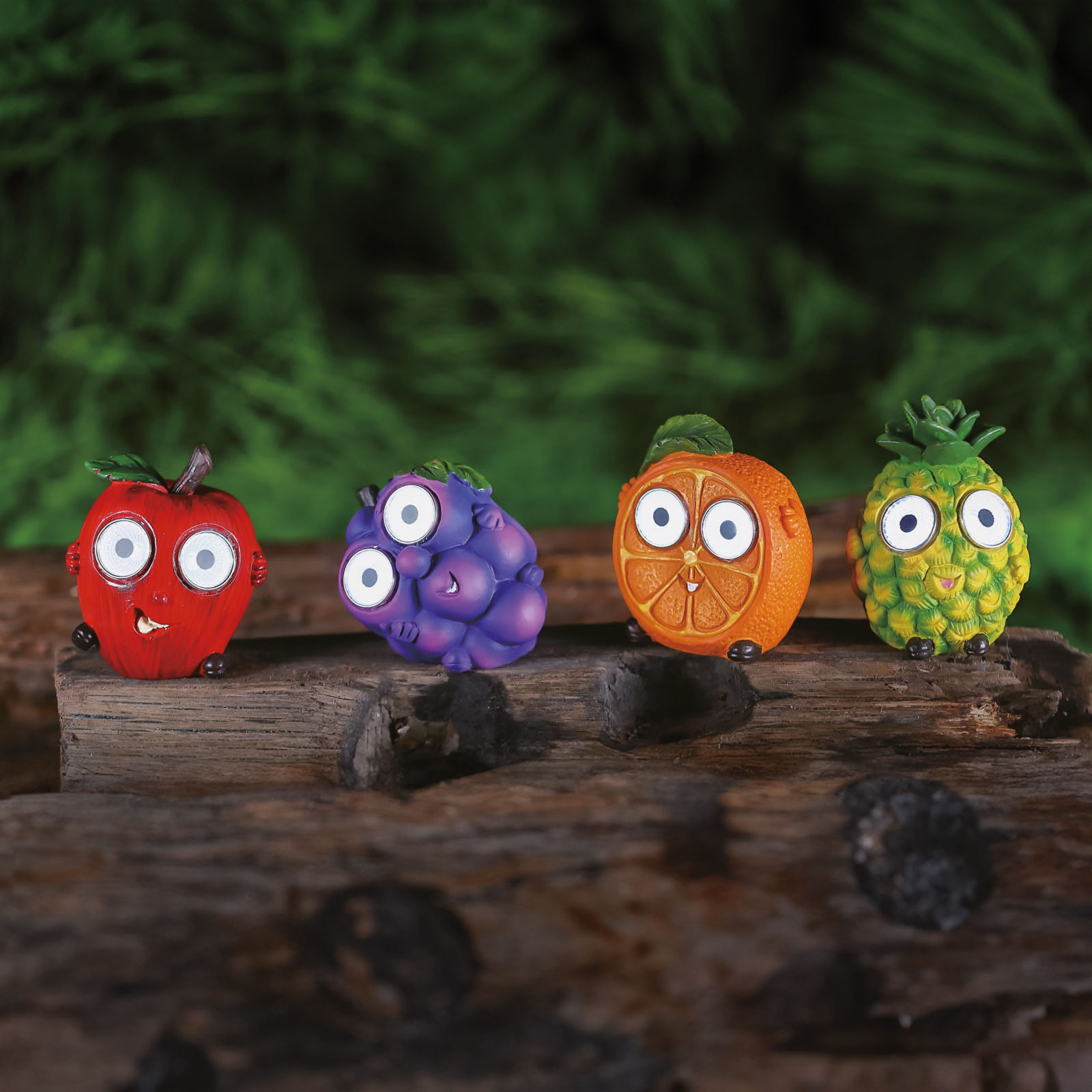 Afbeelding van 1x Zonne-Energie Solar Tuindecoratie Fruit – 2x Koel Wit LED – Decoratieve Solar Lamp voor Tuin en Terras