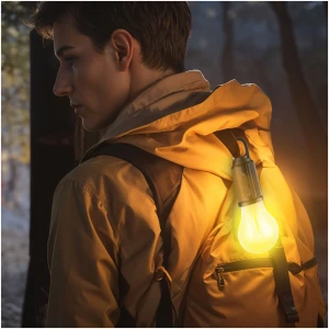 Afbeelding van Hangende Solar Lamp - LED Peervorm - 100 Lumen - 400mAh - USB-C - 4 Lichtstanden - Automatisch Aan/Uit - IP55