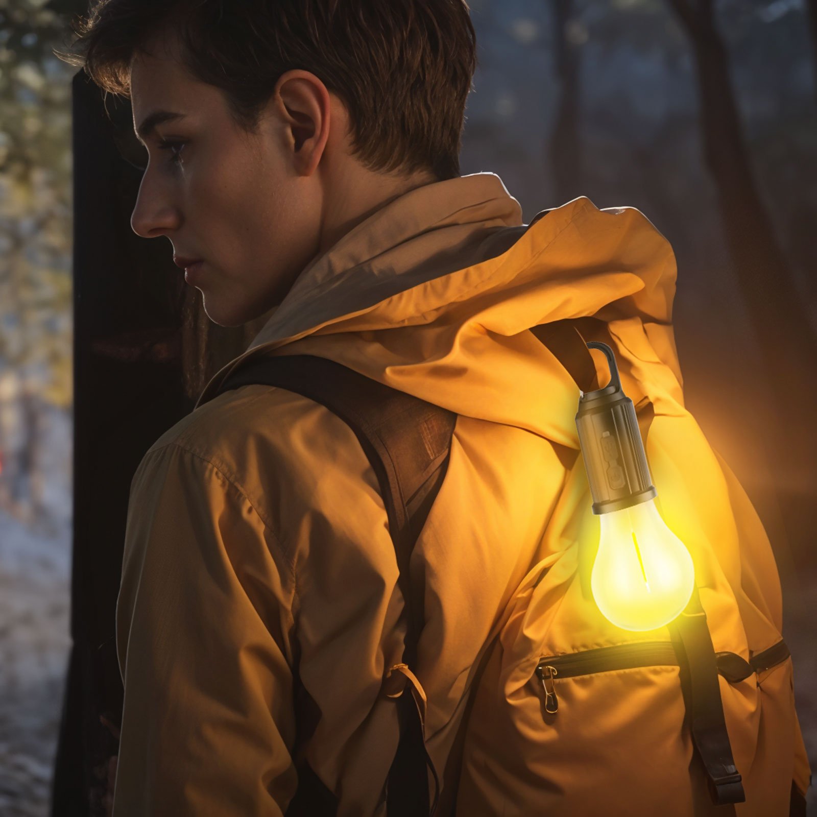 Afbeelding van Hangende Solar Lamp - LED Peervorm - 100 Lumen - 400mAh - USB-C - 4 Lichtstanden - Automatisch Aan/Uit - IP55