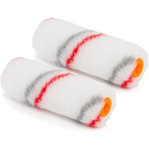 Afbeelding van 2x Verfroller Polyester 100 mm – Set Van 2 Stuks – Voor Muren, Plafonds En Lijmtoepassingen – Goede