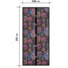 Afbeelding van Magnetisch Vliegengordijn / Hordeur Tegen Insecten – Hor met Magneten – Uil Patroon – 100 x 210 cm –