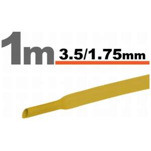 Afbeelding van 15× 1 Meter Krimpkous Geel 3,5 / 1,75 mm – 15 Stukken Van 1 Meter – Warmtekrimpbuis Voor Isolatie En