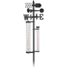 Afbeelding van Tuin Weerstation Buiten – Thermometer / Regenmeter / Windvaan – 145 cm Hoog – Analoge Weermeter – Met