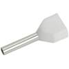 Afbeelding van 100x Geïsoleerde Dubbele Adereindhuls 2×0,5 Mm² Wit – Cord End Terminal Voor Dubbele Bedrading – Draad